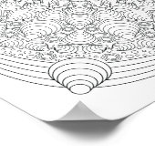 Poster de coloriage - Illusion Optique Mandala B (Coin)