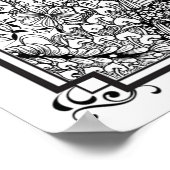 Poster de coloriage "Le paon majestueux de Mme Dee (Coin)