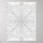 Poster de coloriage Mandala (Devant)