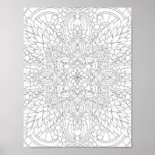 Poster de coloriage Mandala (Devant)
