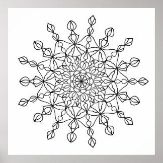 Poster de coloriage Mandala Star