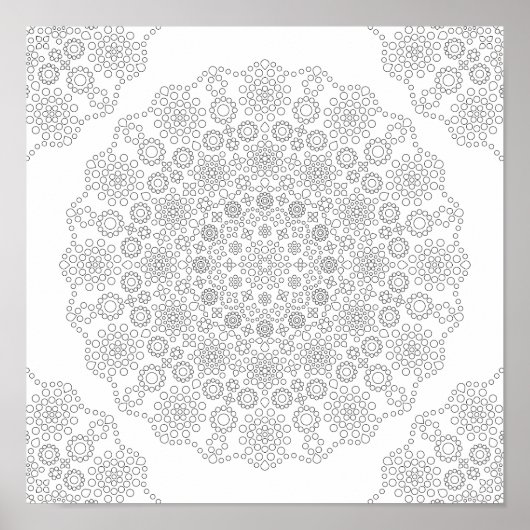 Poster de coloriage - Motifs de points (Devant)