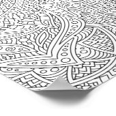 Poster de coloriage pour adultes Mandala (Coin)