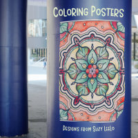 Poster de coloriage pour adultes Mandala