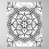 Poster de coloriage pour adultes Mandala (Devant)