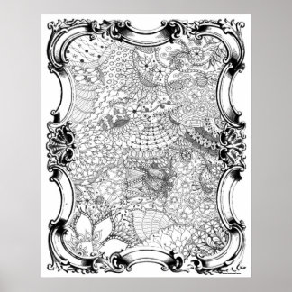 Poster de coloriage pour adultes "Mère's Garden Ar