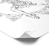 Poster de coloriage pour adultes Salsa Mandala Dan (Coin)