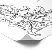 Poster de coloriage pour adultes "Sunflowers and B (Coin)