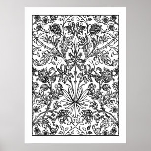 Poster de coloriage pour adultes William Morris Hy