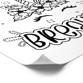 Poster de coloriage Unicorn drôle (Coin)