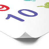 Poster de comptage des animaux de ferme (Coin)