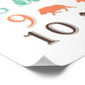 Poster de comptage Safari Africain (Coin)