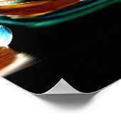 Poster de conception fractée rouille et noire (Coin)