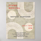 Poster de concert Abstrait minimal (Devant)