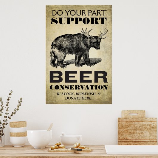 Poster de conservation de la bière (Cuisine)
