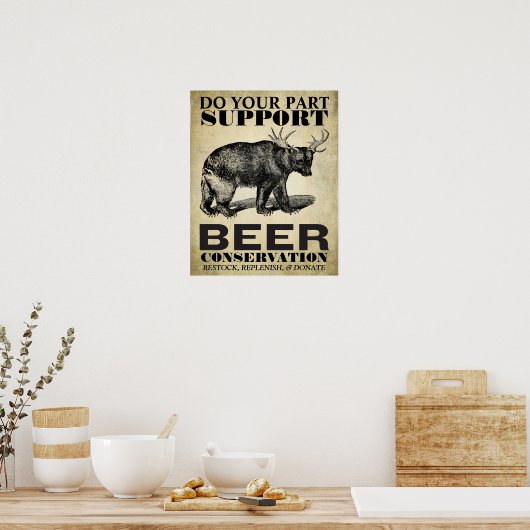 Poster de conservation de la bière (Cuisine)