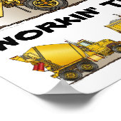 Poster de construction de camions de travail Impri (Coin)