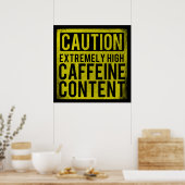 Poster de contenu de caféine extrêmement élevé (Cuisine)