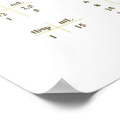 Poster de conversion de mesure de cuisine 20"x24" (Coin)