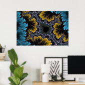 Poster de corail bleu et orange (Bureau à domicile)