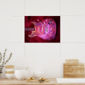 Poster de corps de guitare électrique en métal lou (Cuisine)