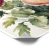 Poster de couleur de l'eau artisanale Fleurs Ranun (Coin)