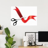 Poster de coupe du ruban rouge (Bureau à domicile)