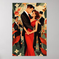 Poster de couple des années 1950 - Portra de mode 