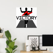 Poster de coureur de la victoire des hommes (Bureau à domicile)