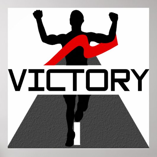 Poster de coureur de la victoire des hommes (Devant)