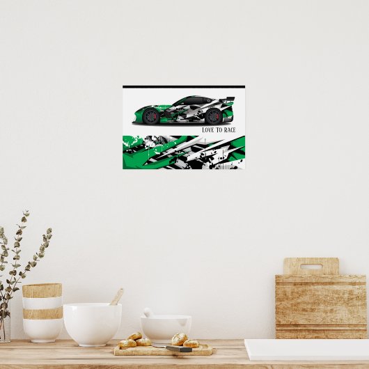 Poster de course automobile (Cuisine)