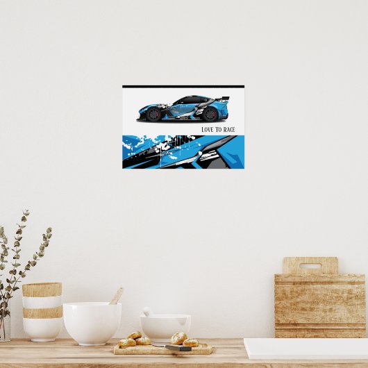 Poster de course automobile (Cuisine)