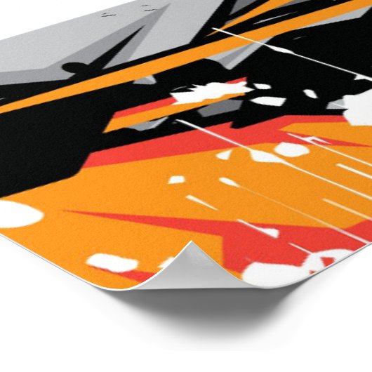 Poster de course automobile (Coin)