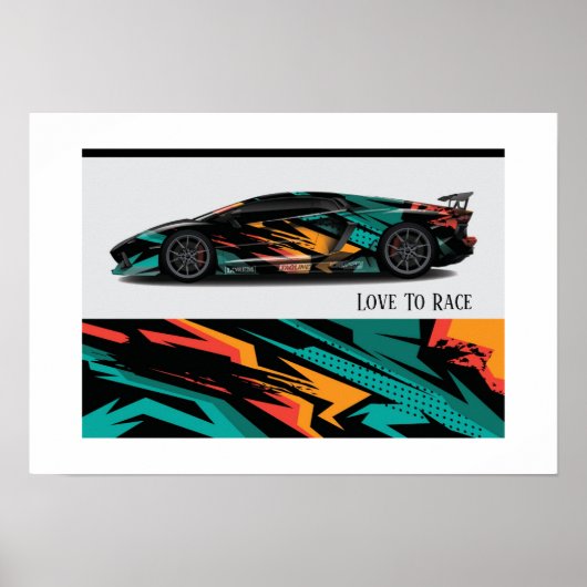 Poster de course automobile (Devant)