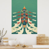 Poster de course de bateaux Dragon (Cuisine)