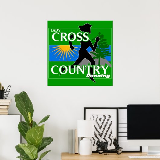 Poster de course de Lady Cross Country (Bureau à domicile)
