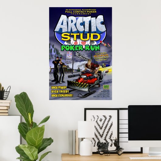 Poster de course de Poker Stud Arctic (Bureau à domicile)