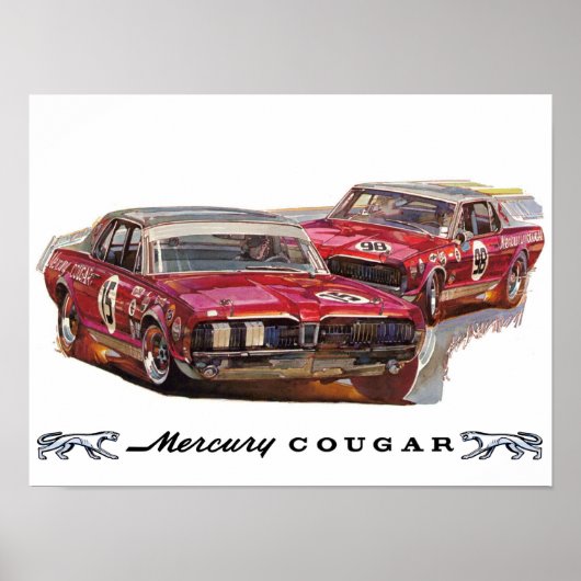 Poster de course Mercury Cougar Trans-Am (Devant)