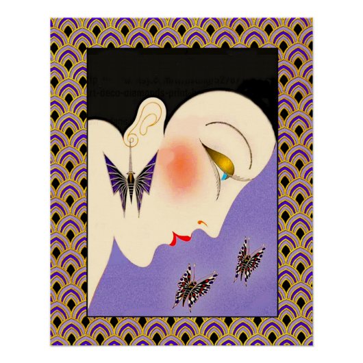 Poster de couverture Art Déco Magazine Vintage. (Devant)