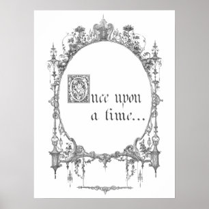 Poster de couverture de livre de conte fée vintage
