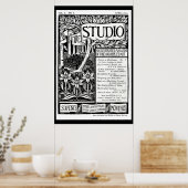 Poster de couverture du magazine Art Nouveau vinta (Cuisine)