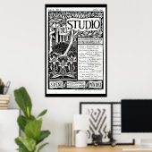 Poster de couverture du magazine Art Nouveau vinta (Bureau à domicile)