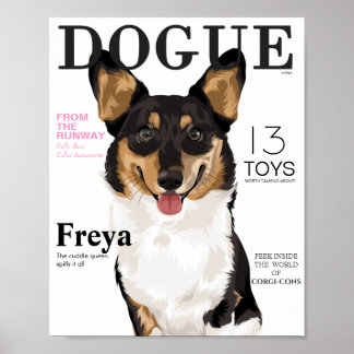 Poster de couverture du magazine Dog Fashion Dogue