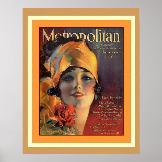 Poster de couverture du magazine Metropolitan 1920 (Devant)