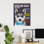 Poster de couverture du magazine Siberian Husky Pa (Bureau à domicile)