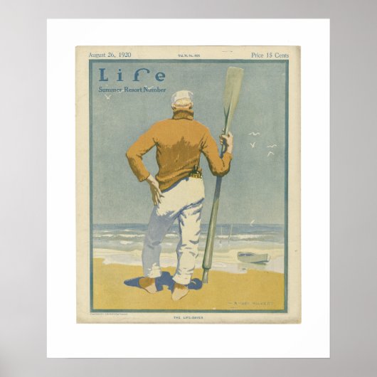 Poster de couverture du magazine vintage Life 1920 (Devant)