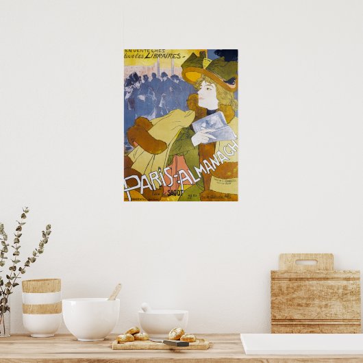 Poster de couverture vintage Paris Almanach (Cuisine)