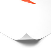 Poster de crabe de mer orange d'aquarelle Imprimer (Coin)