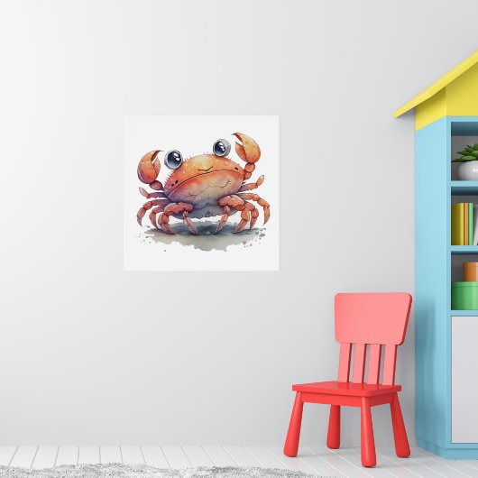 Poster de crabe mignon (Pépinière 1)