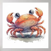 Poster de crabe mignon (Devant)